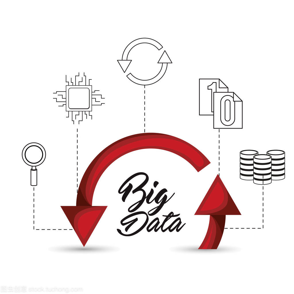 大數(shù)據(jù)相關(guān)圖標(biāo)圖像與數(shù)據(jù)處理
